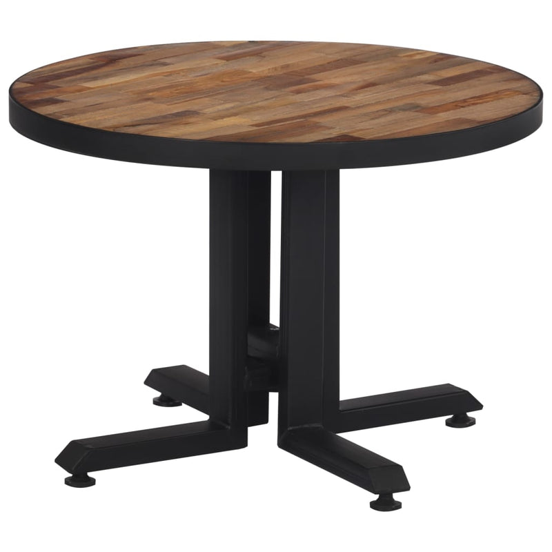 Salontafel rond Ø55x40 cm massief gerecycled teakhout