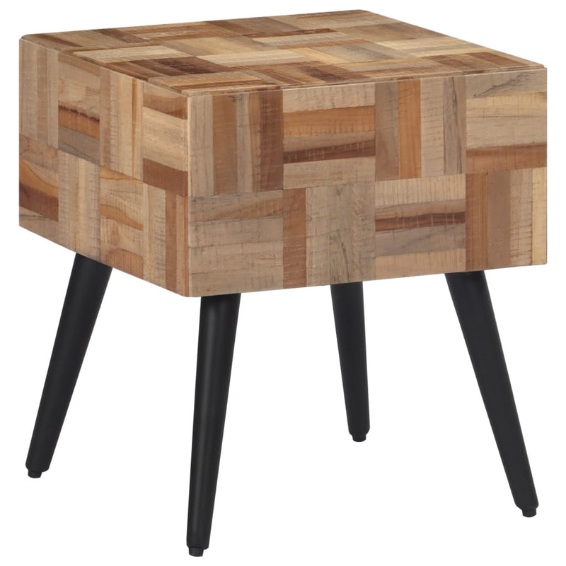 Bijzettafel 40x40x45 cm massief gerecycled teakhout