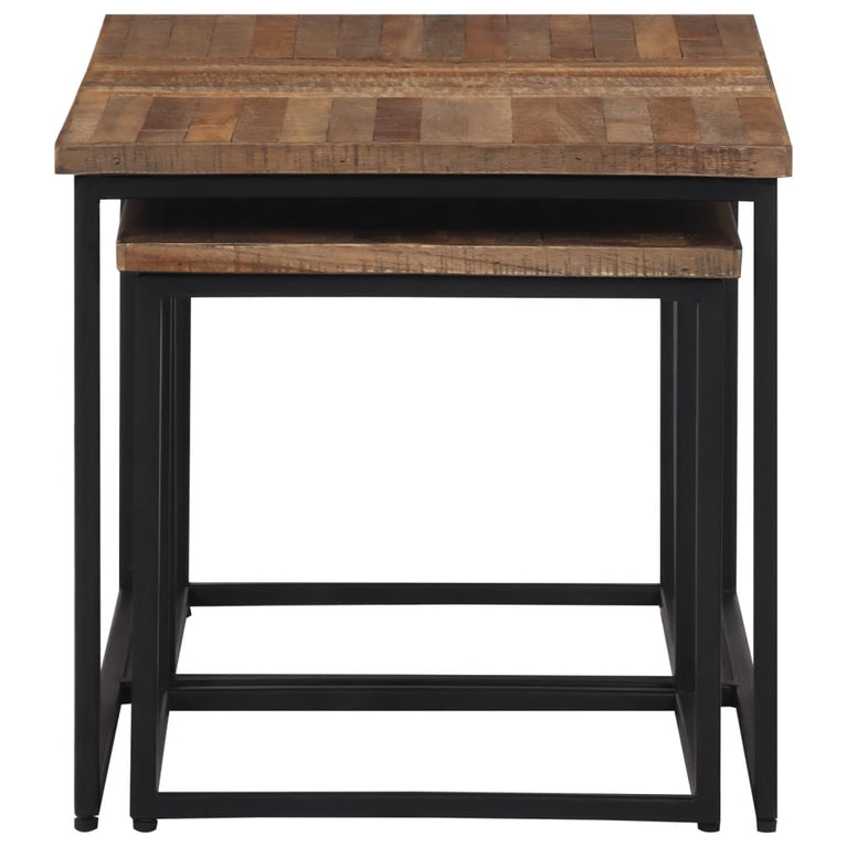 Tafeltjesset 3 st massief teakhout