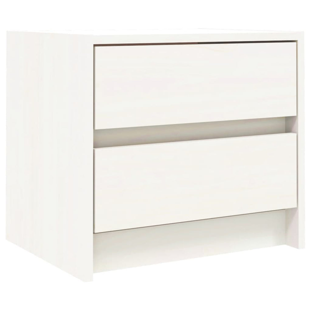 Nachtkastje 40x31x35,5 cm massief grenenhout wit MeubelReus