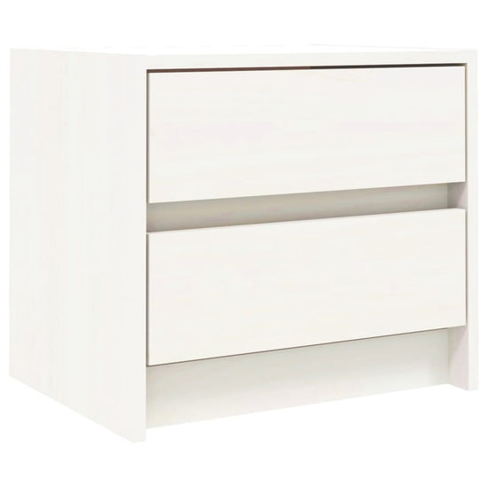 Nachtkastje 40x31x35,5 cm massief grenenhout wit MeubelReus
