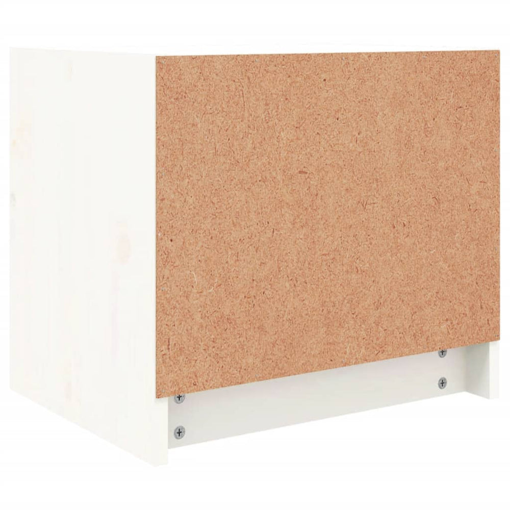 Nachtkastje 40x31x35,5 cm massief grenenhout wit MeubelReus