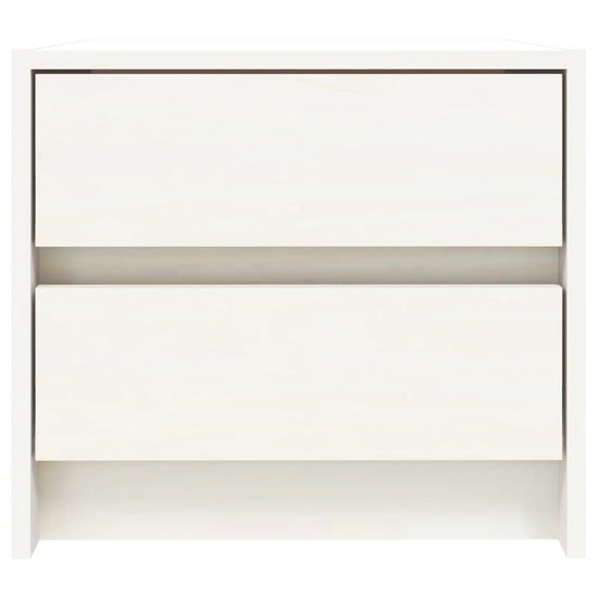 Nachtkastjes 2 st 40x31x35,5 cm massief grenenhout wit MeubelReus