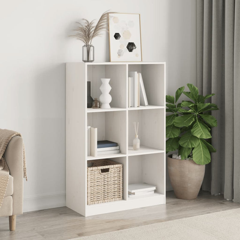 Boekenkast 70x33x110 massief grenenhout wit MeubelReus