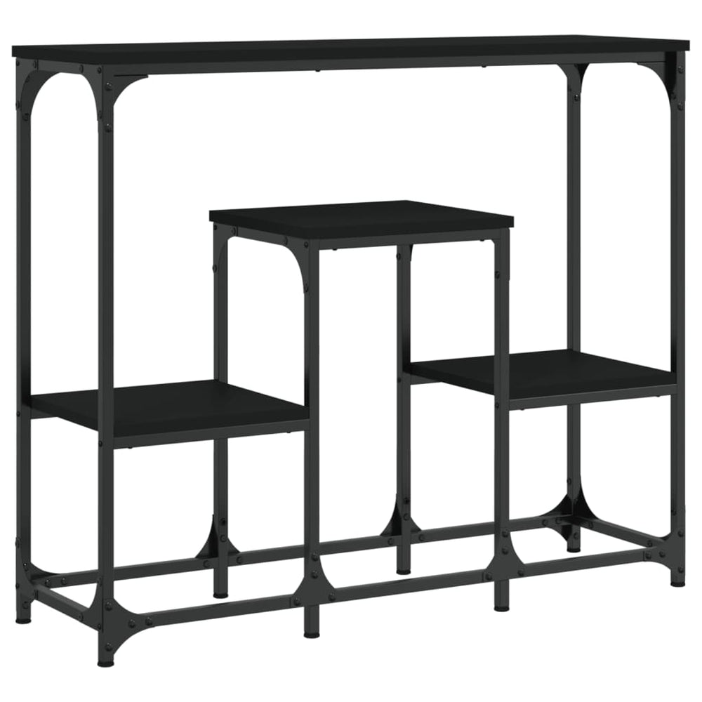 Wandtafel 89,5x28x76 cm bewerkt hout zwart MeubelReus
