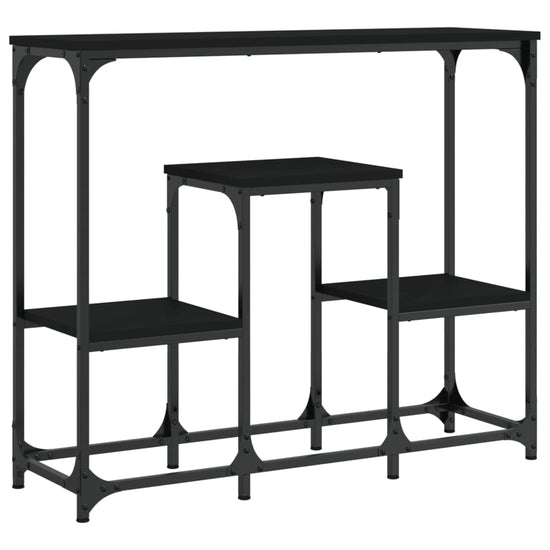 Wandtafel 89,5x28x76 cm bewerkt hout zwart MeubelReus