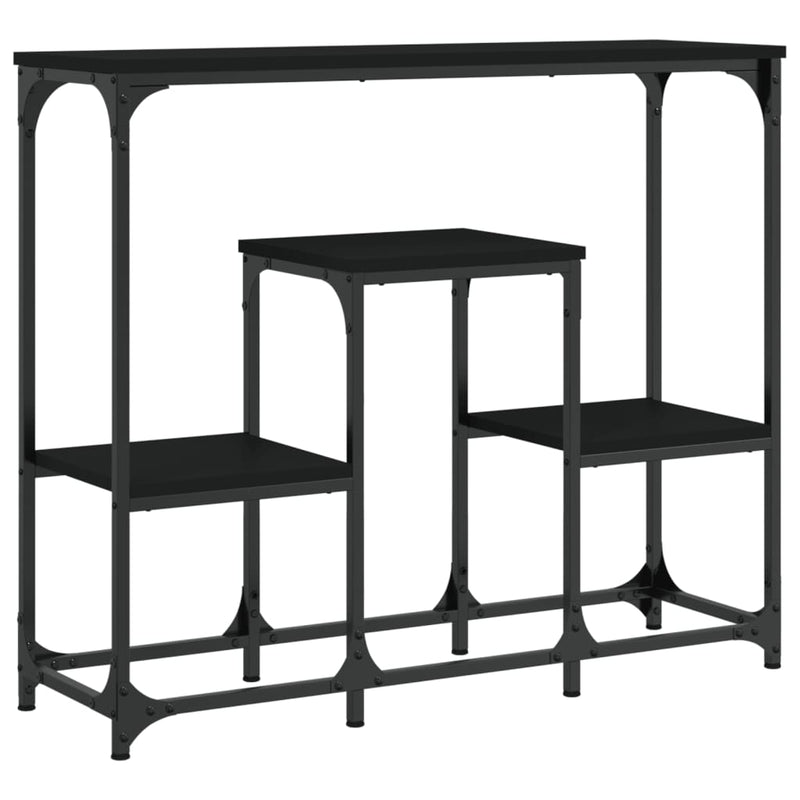 Wandtafel 89,5x28x76 cm bewerkt hout zwart MeubelReus
