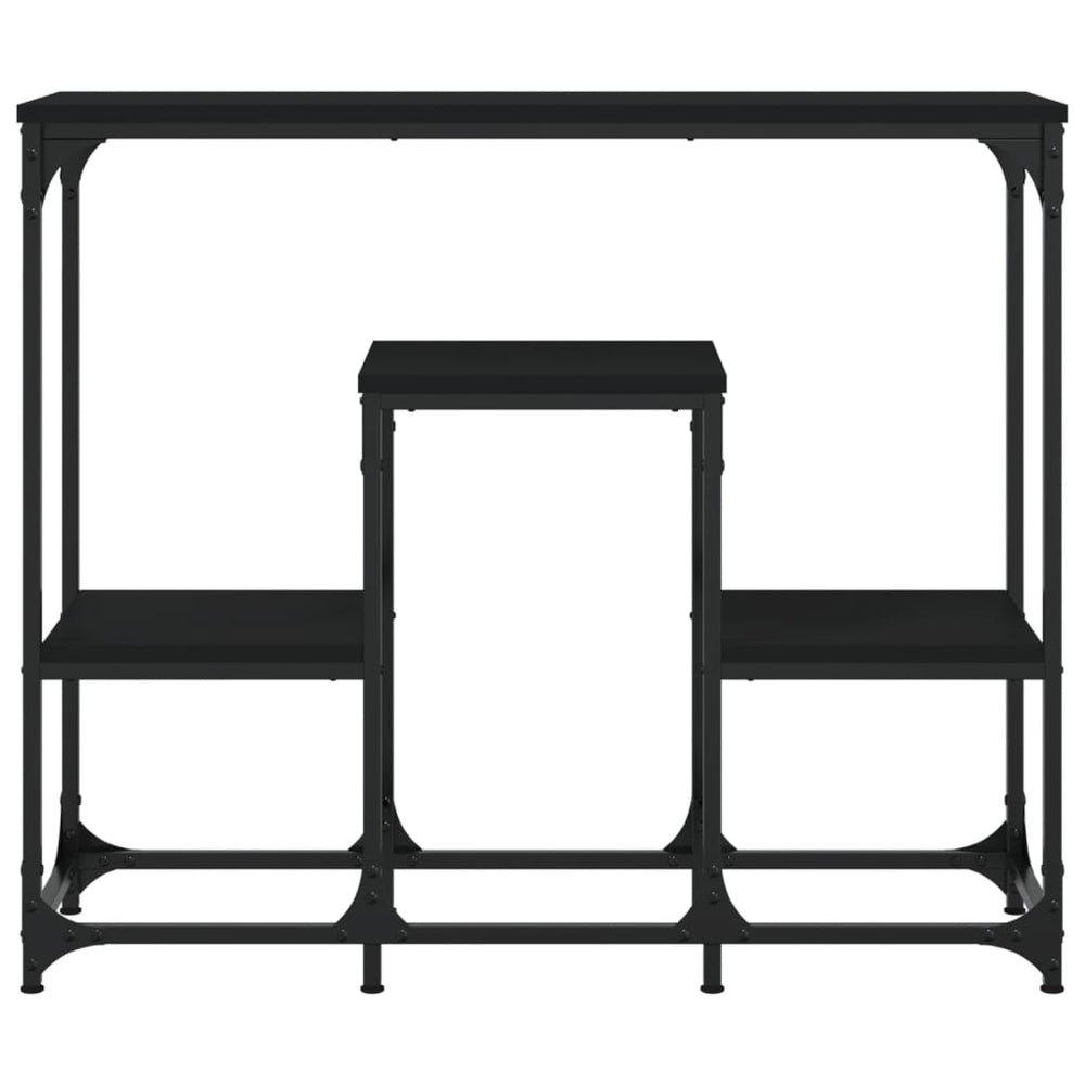 Wandtafel 89,5x28x76 cm bewerkt hout zwart MeubelReus
