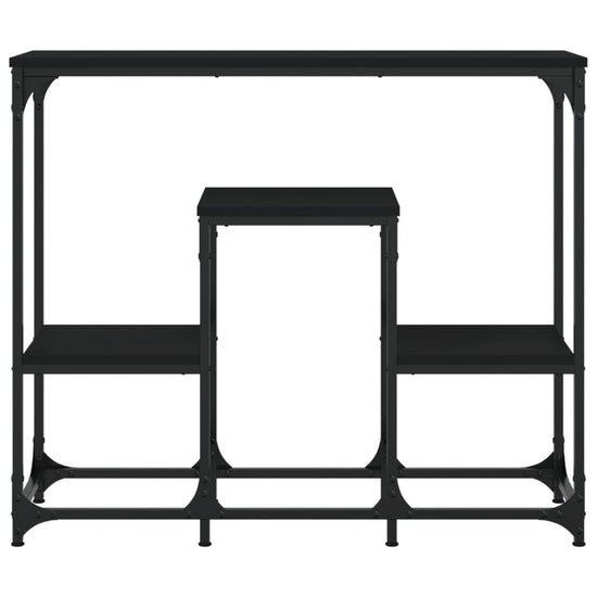Wandtafel 89,5x28x76 cm bewerkt hout zwart MeubelReus