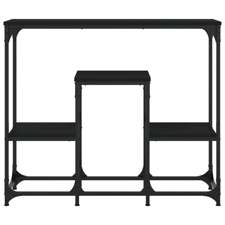 Wandtafel 89,5x28x76 cm bewerkt hout zwart MeubelReus