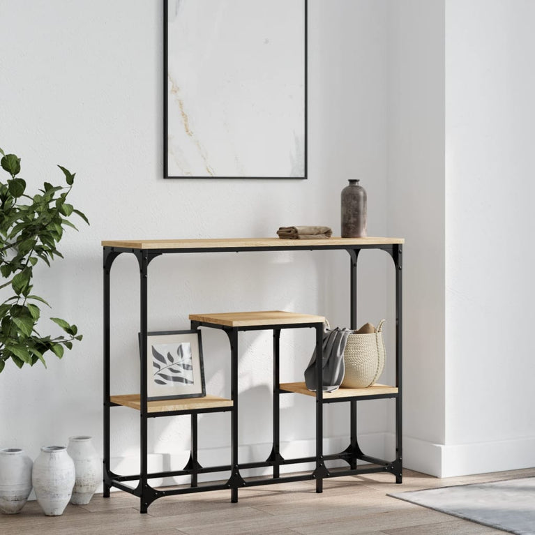 Wandtafel 89,5x28x76 cm bewerkt hout sonoma eikenkleurig MeubelReus
