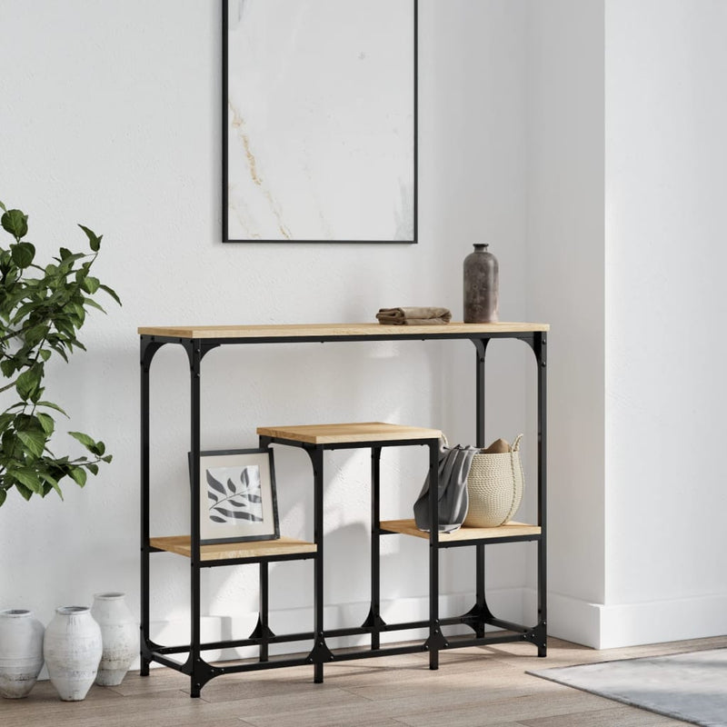 Wandtafel 89,5x28x76 cm bewerkt hout sonoma eikenkleurig MeubelReus
