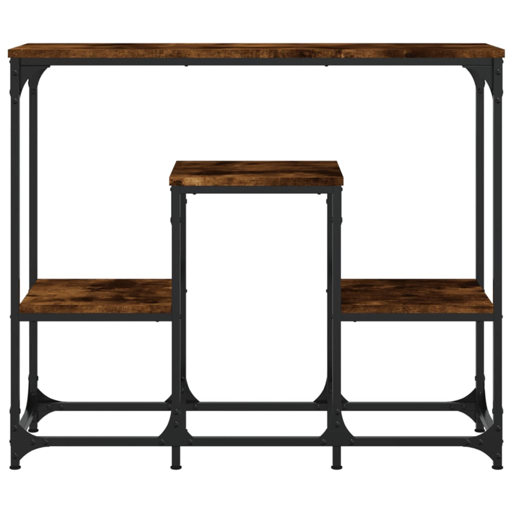 Wandtafel 89,5x28x76 cm bewerkt hout gerookt eikenkleurig MeubelReus