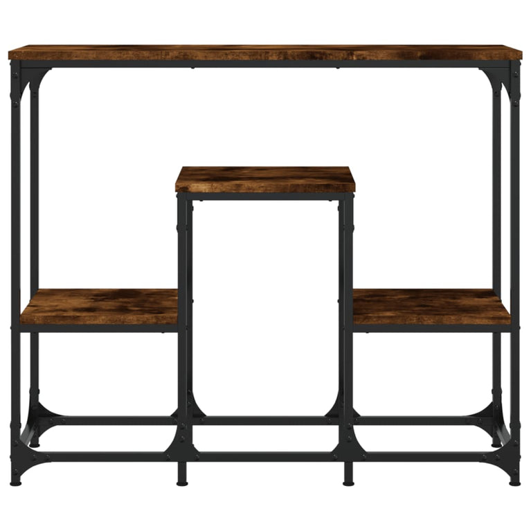 Wandtafel 89,5x28x76 cm bewerkt hout gerookt eikenkleurig MeubelReus