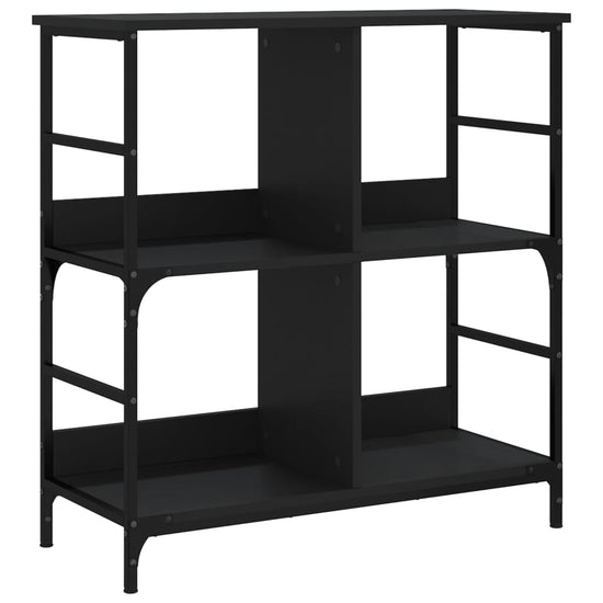 Boekenkast 78,5x33x82 cm bewerkt hout zwart MeubelReus