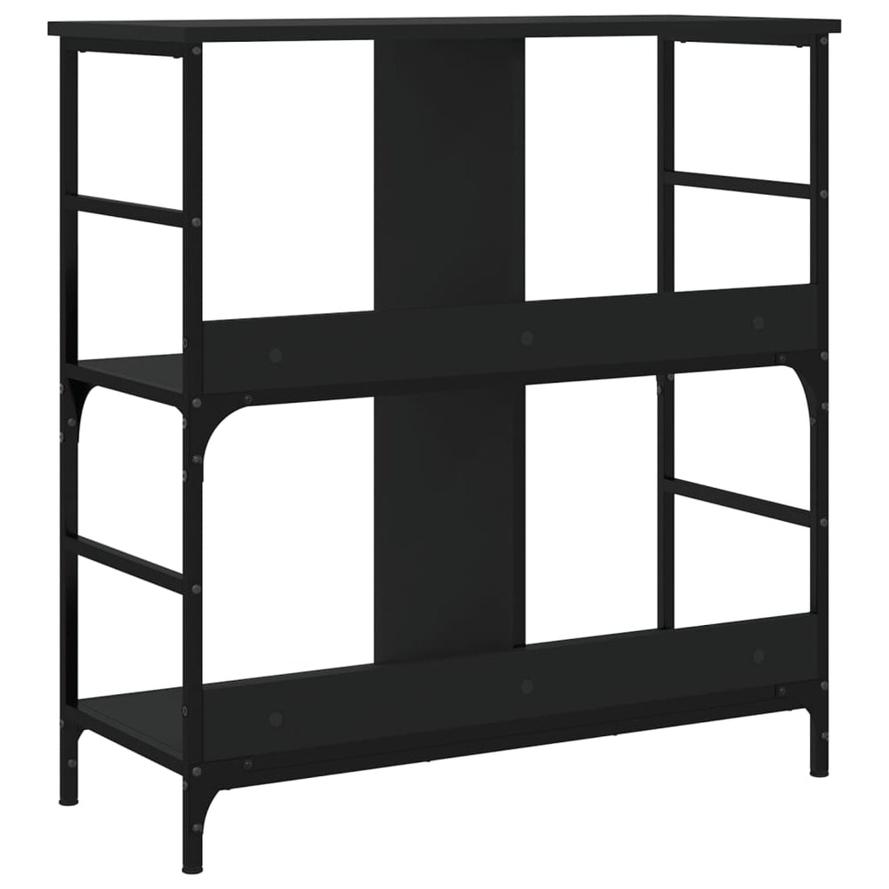 Boekenkast 78,5x33x82 cm bewerkt hout zwart MeubelReus