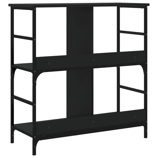 Boekenkast 78,5x33x82 cm bewerkt hout zwart MeubelReus