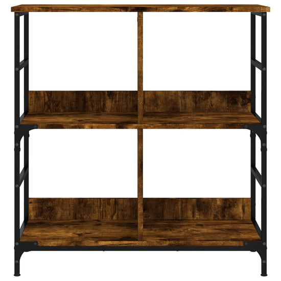 Boekenrek 78,5x33x82 cm bewerkt hout gerookt eikenkleurig MeubelReus