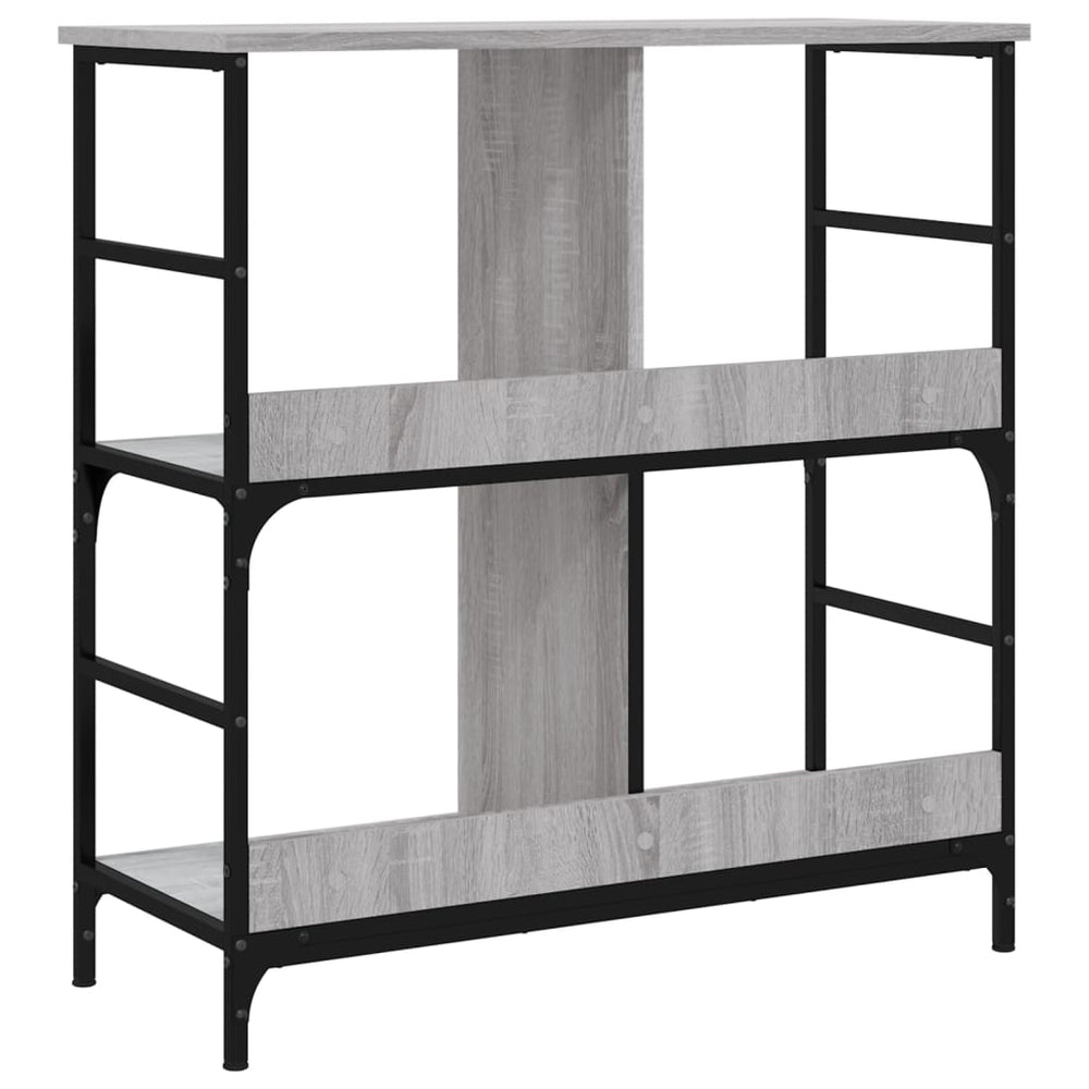 Boekenrek 78,5x33x82 cm bewerkt hout grijs sonoma eikenkleur MeubelReus