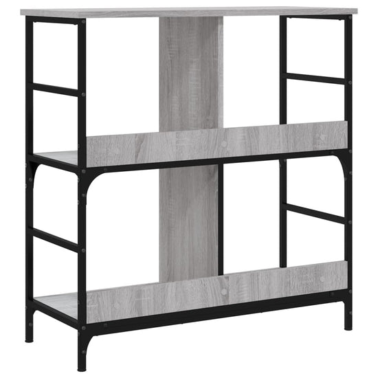 Boekenrek 78,5x33x82 cm bewerkt hout grijs sonoma eikenkleur MeubelReus
