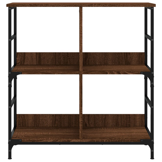 Boekenrek 78,5x33x82 cm bewerkt hout bruin eikenkleur MeubelReus