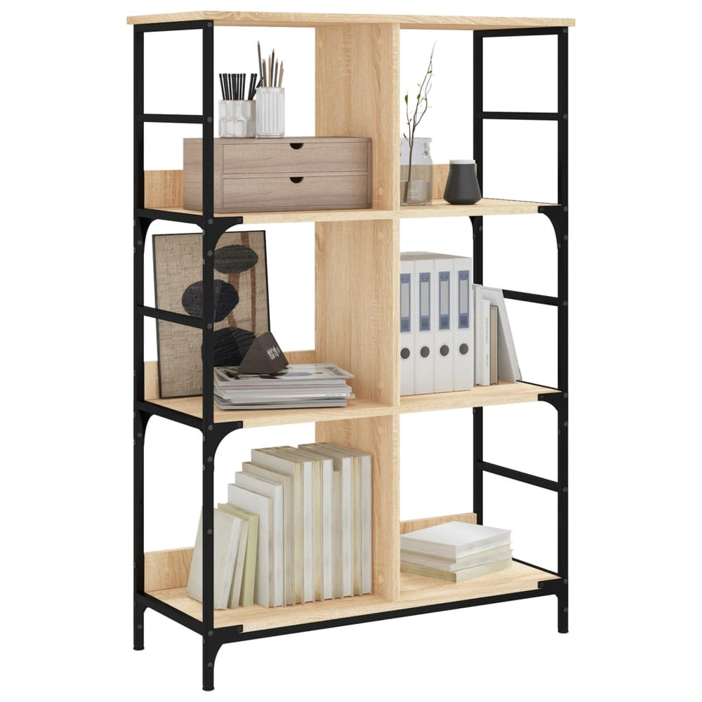 Boekenrek 78,5x33x117,5 cm bewerkt hout sonoma eikenkleurig MeubelReus
