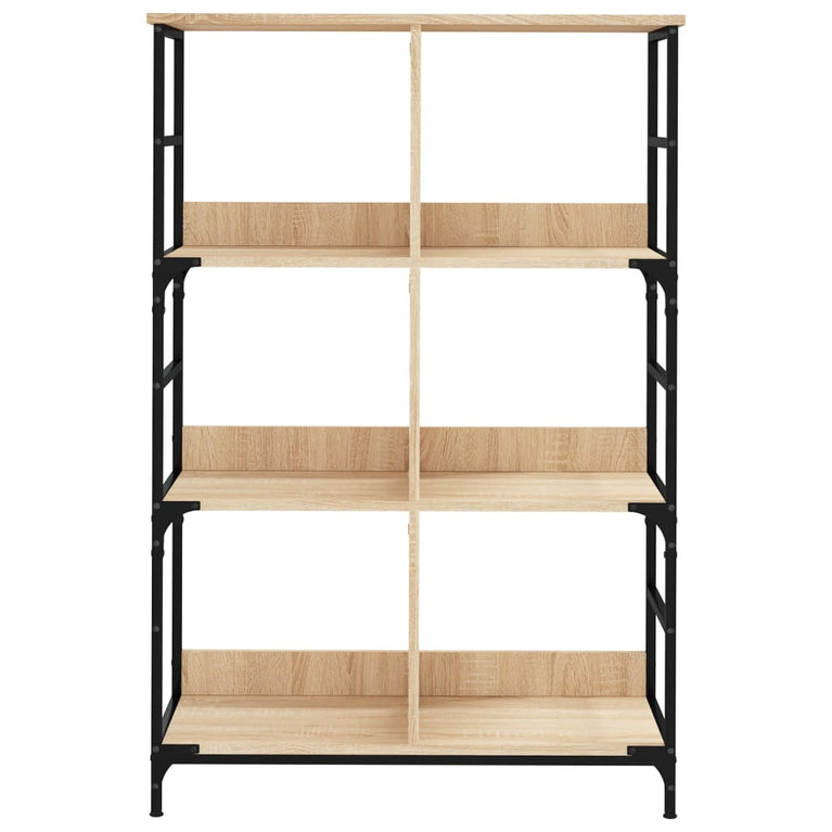 Boekenrek 78,5x33x117,5 cm bewerkt hout sonoma eikenkleurig MeubelReus
