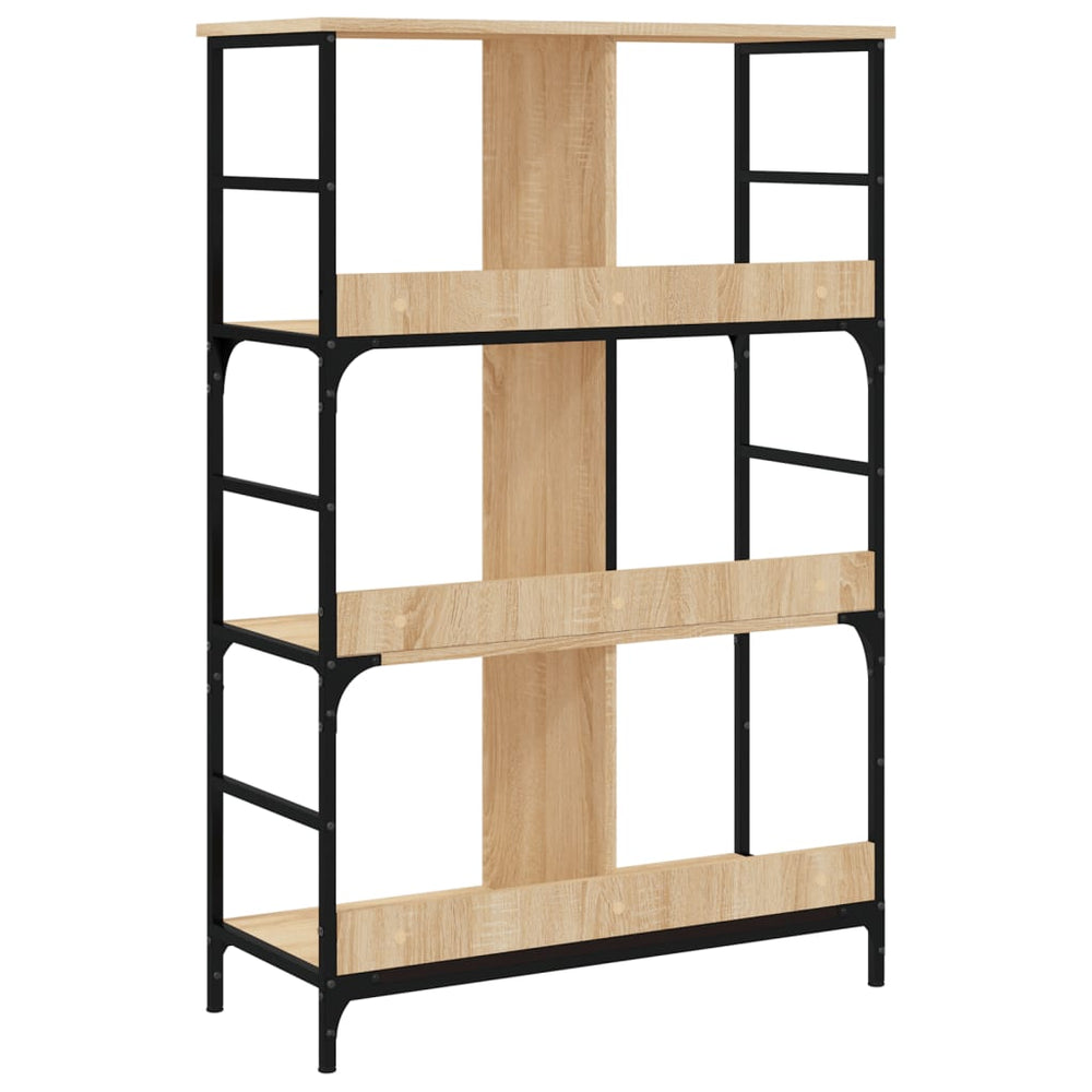 Boekenrek 78,5x33x117,5 cm bewerkt hout sonoma eikenkleurig MeubelReus
