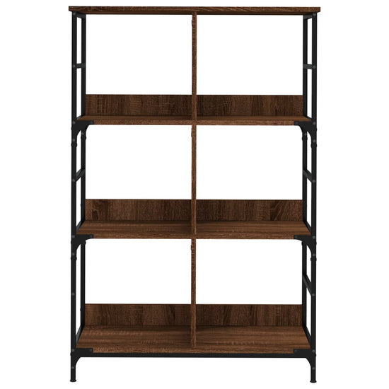 Boekenrek 78,5x33x117,5 cm bewerkt hout bruin eikenkleur MeubelReus
