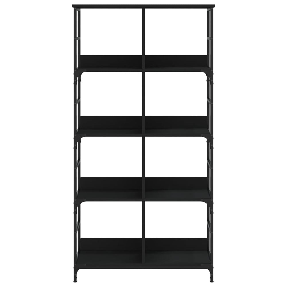 Boekenkast 78,5x33x153 cm bewerkt hout zwart MeubelReus
