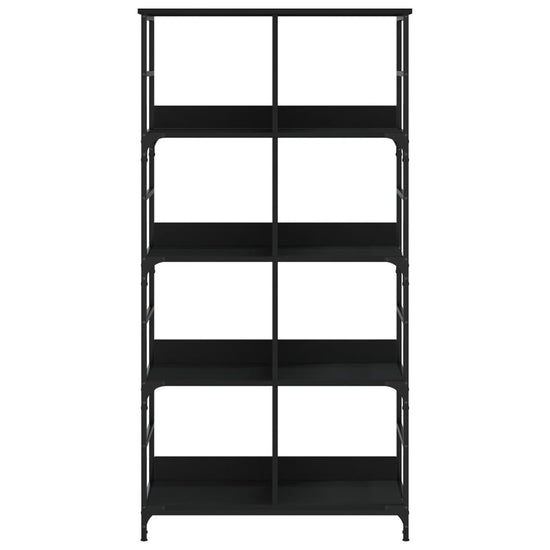 Boekenkast 78,5x33x153 cm bewerkt hout zwart MeubelReus