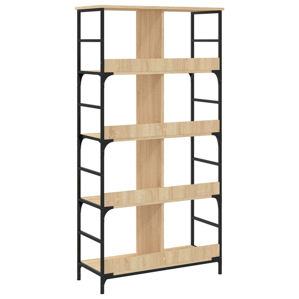 Boekenrek 78,5x33x153 cm bewerkt hout sonoma eikenkleurig MeubelReus