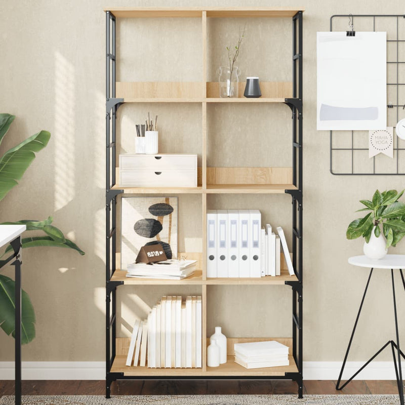 Boekenrek 78,5x33x153 cm bewerkt hout sonoma eikenkleurig MeubelReus