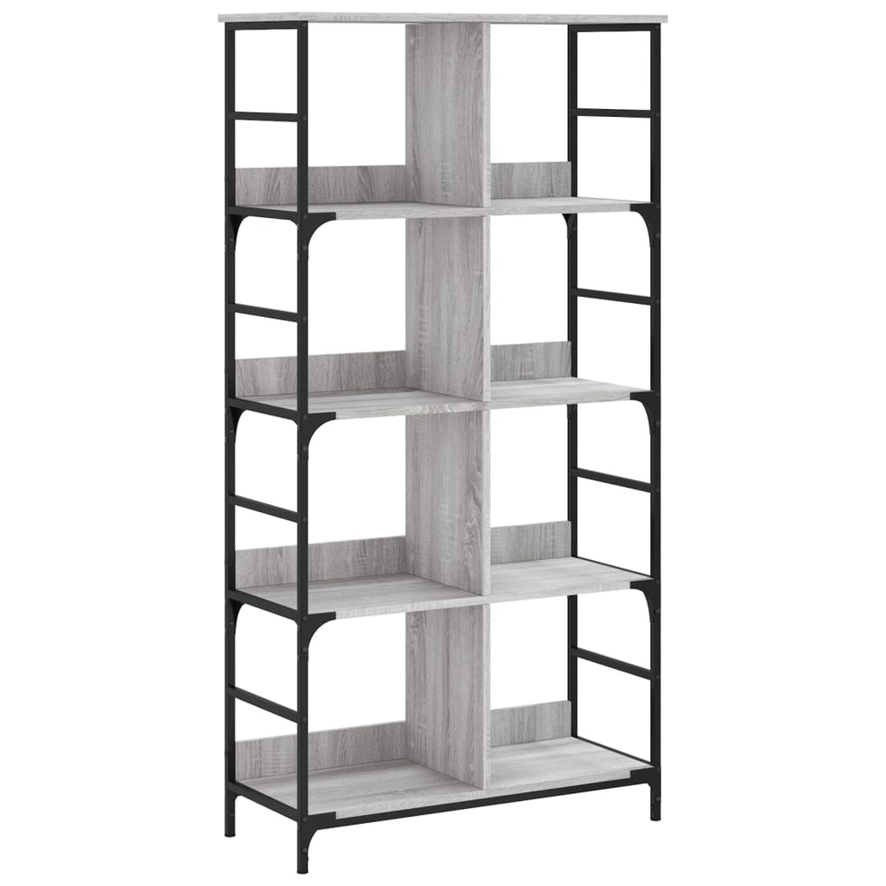 Boekenrek 78,5x33x153 cm bewerkt hout grijs sonoma eikenkleur MeubelReus