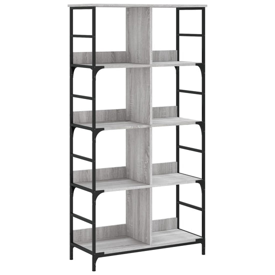 Boekenrek 78,5x33x153 cm bewerkt hout grijs sonoma eikenkleur MeubelReus
