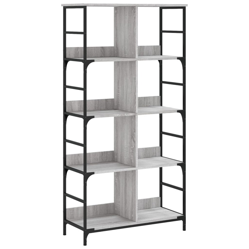 Boekenrek 78,5x33x153 cm bewerkt hout grijs sonoma eikenkleur MeubelReus