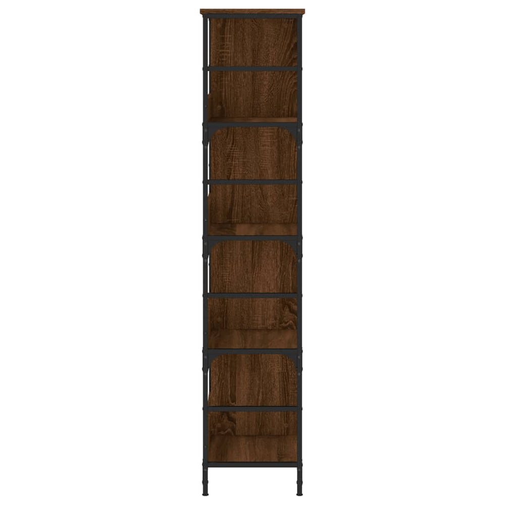 Boekenrek 78,5x33x153 cm bewerkt hout bruin eikenkleur MeubelReus
