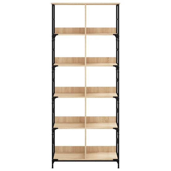 Boekenrek 78,5x33x188,5 cm bewerkt hout sonoma eikenkleurig MeubelReus