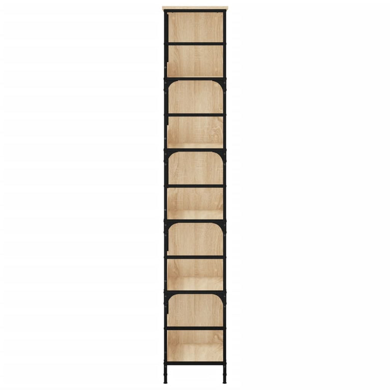 Boekenrek 78,5x33x188,5 cm bewerkt hout sonoma eikenkleurig MeubelReus