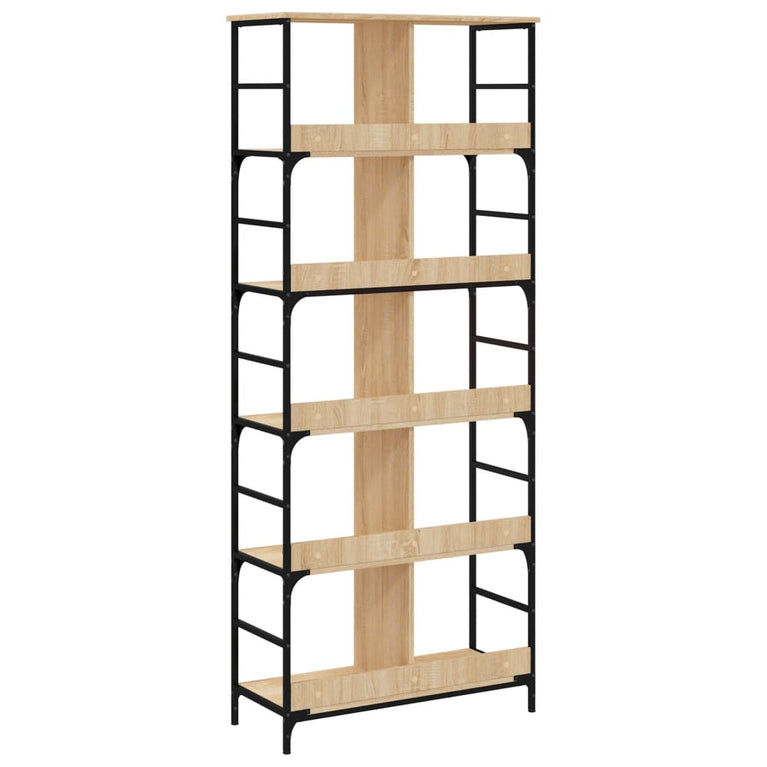 Boekenrek 78,5x33x188,5 cm bewerkt hout sonoma eikenkleurig MeubelReus