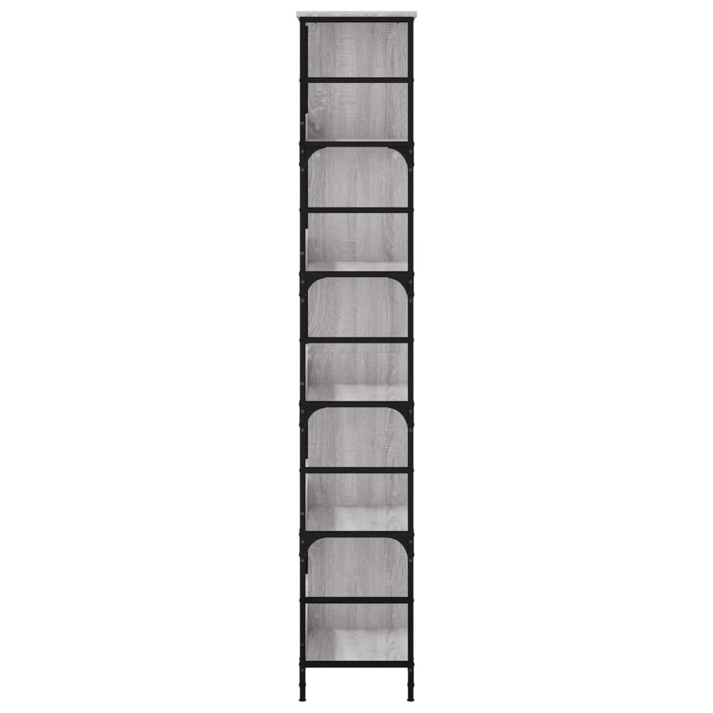 Boekenrek 78,5x33x188,5 cm bewerkt hout grijs sonoma eikenkleur MeubelReus