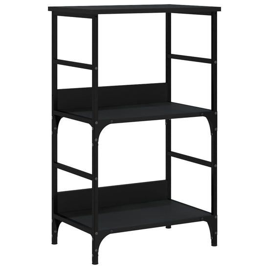 Boekenkast 50x33x82 cm bewerkt hout zwart MeubelReus