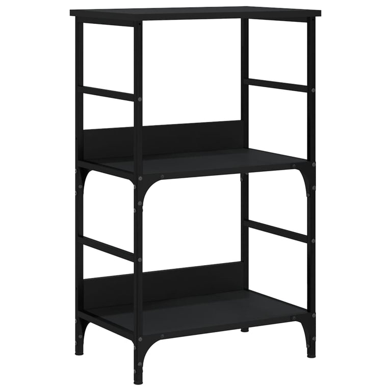 Boekenkast 50x33x82 cm bewerkt hout zwart MeubelReus