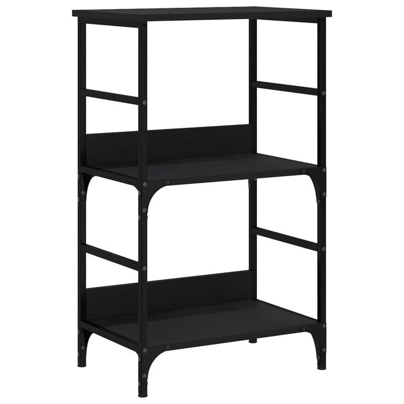 Boekenkast 50x33x82 cm bewerkt hout zwart MeubelReus