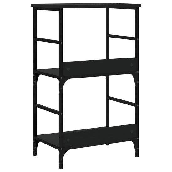 Boekenkast 50x33x82 cm bewerkt hout zwart MeubelReus