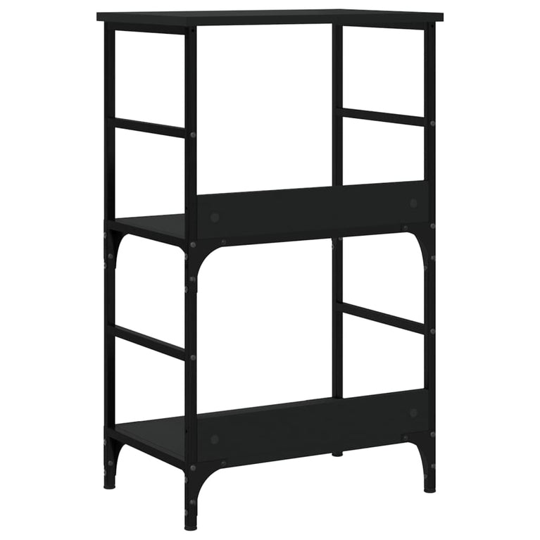 Boekenkast 50x33x82 cm bewerkt hout zwart MeubelReus