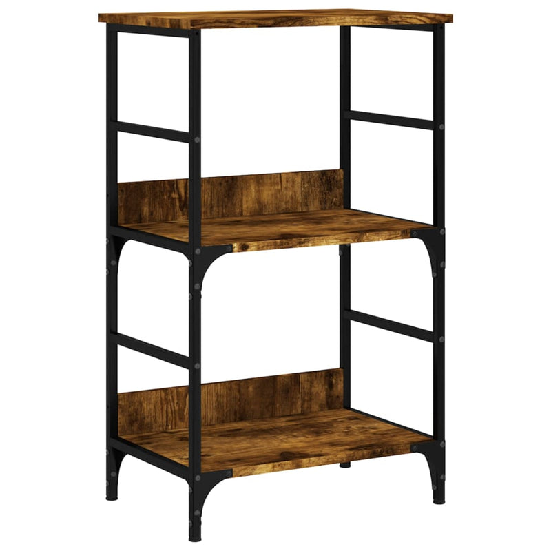 Boekenrek 50x33x82 cm bewerkt hout gerookt eikenkleurig MeubelReus