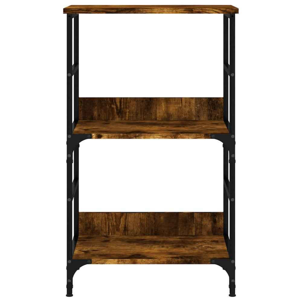 Boekenrek 50x33x82 cm bewerkt hout gerookt eikenkleurig MeubelReus