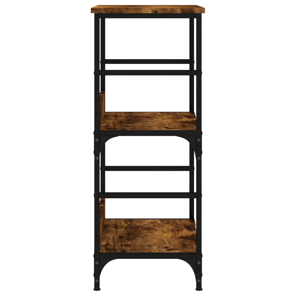 Boekenrek 50x33x82 cm bewerkt hout gerookt eikenkleurig MeubelReus
