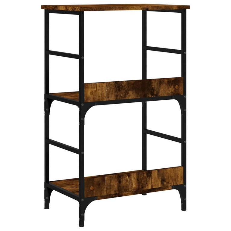 Boekenrek 50x33x82 cm bewerkt hout gerookt eikenkleurig MeubelReus